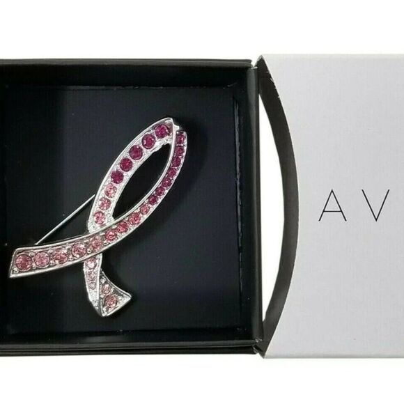 AVON "PINK HOPE OMBRE RIBBON PIN" (BREAST CANCER) ~ NEW!!! - Picture 3 of 5